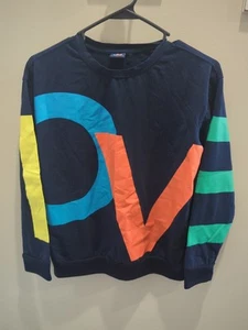 Polo Ralph Lauren Casual Pullover Sweatshirt Boys Size Large 12 Color block LOVE - Picture 1 of 6