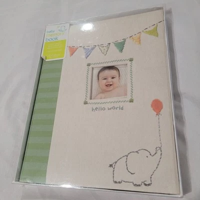 Libro de recuerdos para bebés Cr Gibson elefante unisex foto y libro de discos para bebés Foto 1 de 2