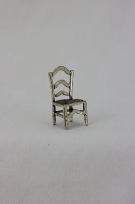 Silla miniatura de plata de ley, estampada, 8 gr Foto 1 de 4