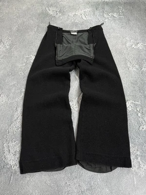 Chanel Vintage Lana Frontal Ajustable Cintura con Detalles de Cremallera Pantalones Talla 40 Foto 1 de 4
