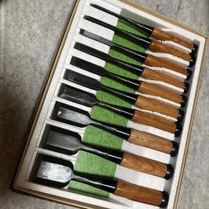 Japanese Oire Nomi Chisel Set 10pcs DIY Carpenter Woodworking Tool New JP #2810 - Picture 1 of 9