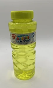 8 Ounce Bubbles for Kids Toy Bottle Yellow Indoor Outdoor With Wand - Picture 1 of 4