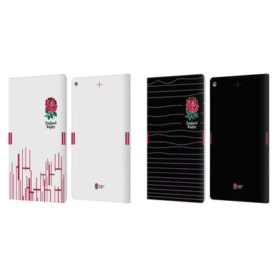 OFFICIAL ENGLAND RUGBY UNION 2022/23 CREST KIT LEATHER BOOK CASE FOR AMAZON FIRE - Image 1 of 4