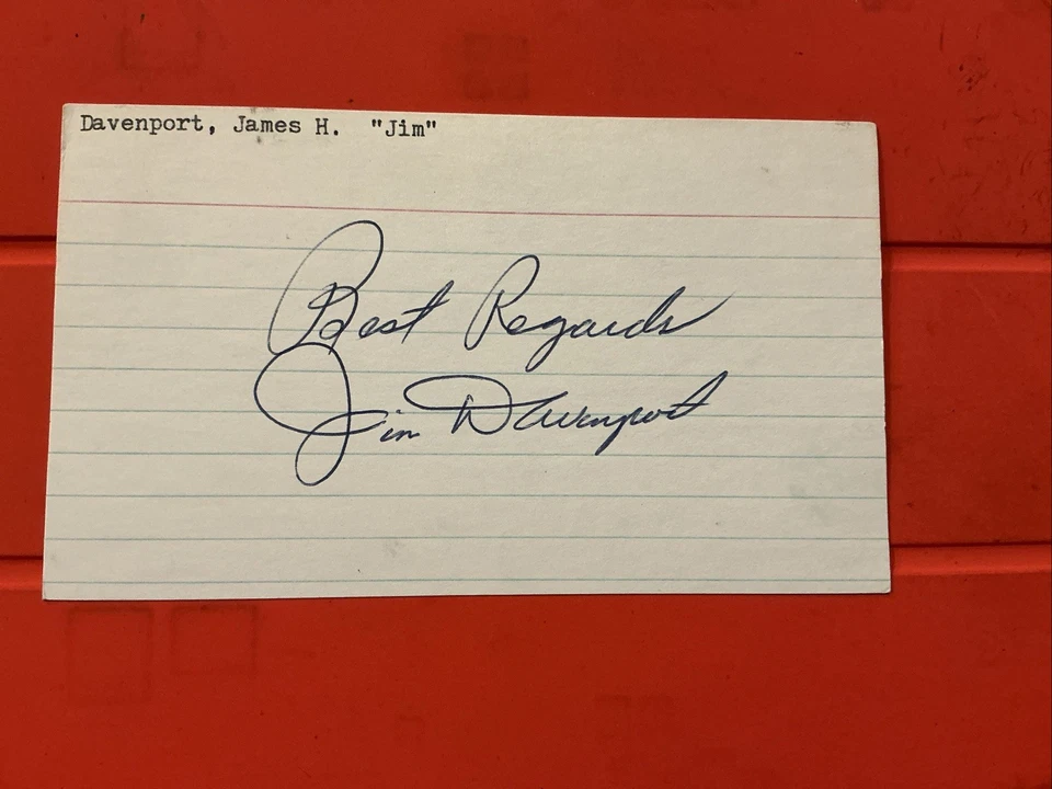 Jim Davenport🔥🔥MLB Debut: 1958 San Francisco Giants 🔥🔥AUTOGRAPH 🔥🔥🔥 - Image 1 of 1