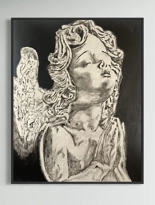 Daniel Pultorak Gebet aus Stein 2025 Kunst  gerahmt Öl Expressionismus Malerei - Bild 1 von 4