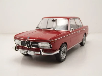 BMW 2000 Tipo 121 1966 Rosso Scuro Modellino Auto 1:18 MCG - Immagine 1 di 4