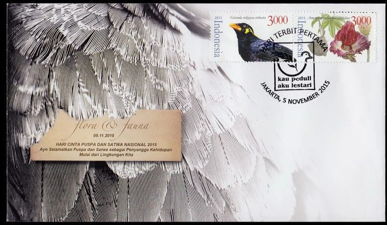 Indonesia - Indonesia Edición 2015-11-05 (FDC) Aves - Flor Foto 1 de 1