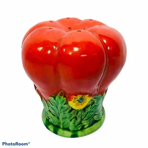 Red Pepper or Tomato Salt Shaker Large 3.5" Made in Japan Cork Stopper Vintage - Picture 1 of 7