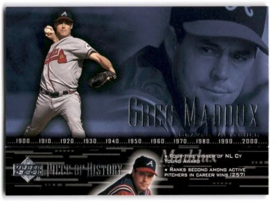 2002 Upper Deck Piece Of History - #50 Greg Maddux - Image 1 of 2