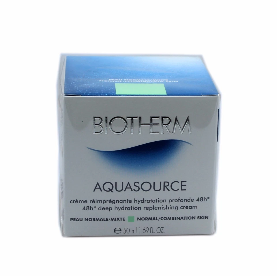 BIOTHERM AQUASOURCE 48h DEEP HYDRATION REPLENISHING CREAM N/C SKIN 50 ML. NEW - Image 1 of 1