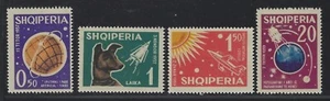 1962 Albania Scott #621-624 - Esplorazione spaziale e cani nello spazio Set di 4 - MNH - Foto 1 di 2