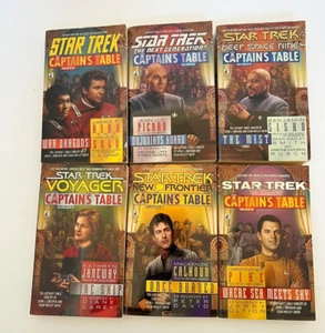 Star Trek ~ The Captain's Table ~ Paperback Book Complete Set of 6 Books - Picture 1 of 4