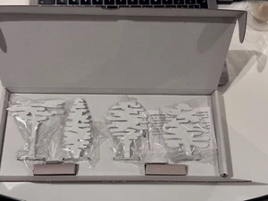 New Alessi Bark Place Barkplace White Tree Set of 4 Place Markers RRP £55 x - Picture 1 of 5