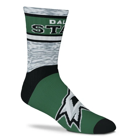 New Dallas Stars Double Deuce Gray Knit Crew Socks Mens Large Fits 10-13 NHL Cover