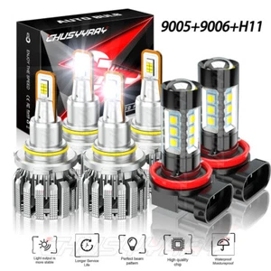 Fit Honda Accord 2005-2012 Headlight High beam/low beam + fog lamp kit WHITE - Picture 1 of 13