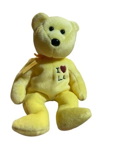 Beanie Baby Yellow Bear - L.A. the Bear (I Love L.A. - Show Exclusive - Picture 1 of 3