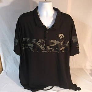 Colosseum Mens Polo Shirt 3XL XXXL Iowa Hawkeyes OHT Military Appreciation FS! - Picture 1 of 8