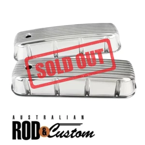 1965-95 Big Block Chev Polished Tall Finned Valve Covers 396 402 427 454 496 502 - Foto 1 di 5