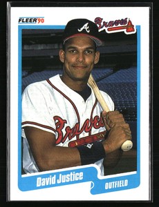 David Justice 1990 Fleer Canadian #586  Baseball Card