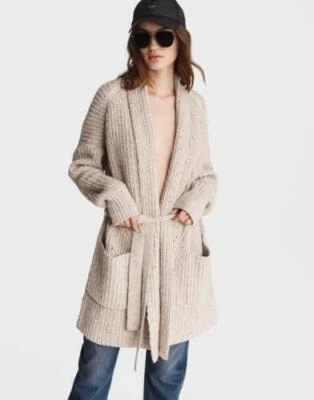 Suéter Rag & Bone Donegal Cárdigan de Lana Reciclada Gris Talla L NUEVO NUEVO CON ETIQUETAS N149 Foto 1 de 4