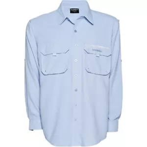 Shimano Skyway Blue Long Sleeve Fishing Shirt with Vented Back - UPF 30+ - Picture 1 of 1