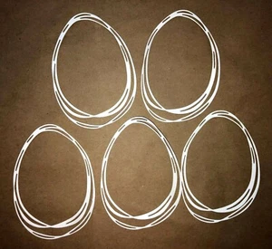 💜5 ENTWINED EGG cardstock paper die cut embellishments scrapbook / card making - Picture 1 of 23