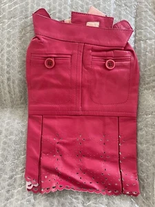 SALE! BRAND NEW! Donald Pliner Leather Dress ๐ Dog ๐ Coat, Size Small, Fuchsia - Picture 1 of 2