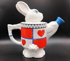 Vintage Wade Keramik - weiße Kaninchen Teekanne ~ Alice im Wunderland