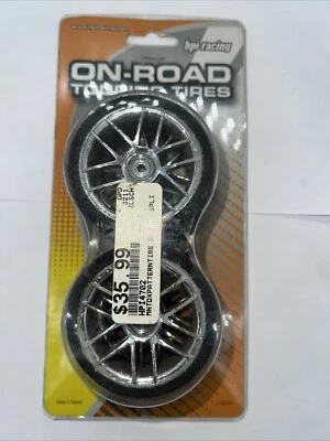 Vintage HPI Nitro RS4 Racer RTR EVO 18SS Mounted X-Pattern Tires Split 6 Wheels - Image 1 of 4