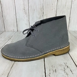 Botas Clarks Originals para Mujer Talla 6 Charles F. Stead Gris Gamuza Tobillo Chukka - Imagen 1 de 10