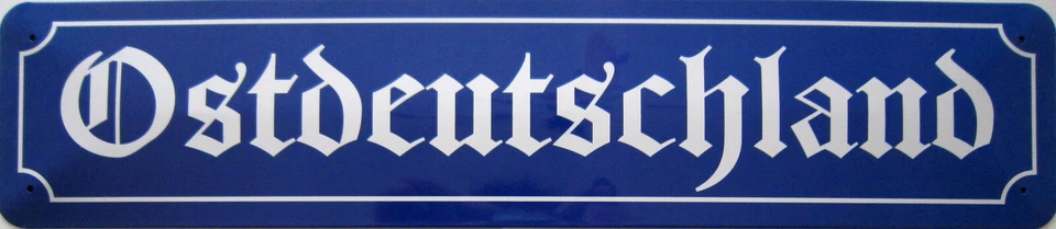 VIELESGUENSTIG BY ROBBY WANKA Blechschild Straßenschild Schild Ostdeutschland Osten Deutschland