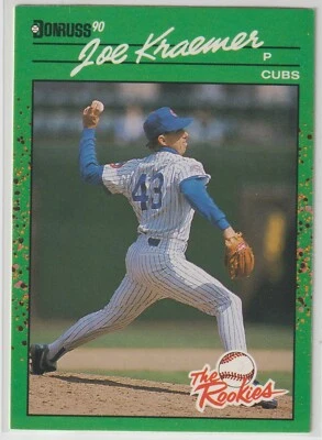 1990 Donruss The Rookies - JOE KRAEMER - RC #10 - Chicago Cubs (B) - Image 1 of 2