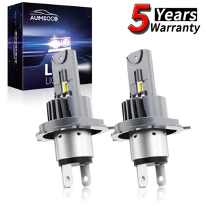 Pair 9003/H4 LED Headlight Bulbs 6500K Cool White For Hyundai Elantra 1992-1995 - Picture 1 of 14
