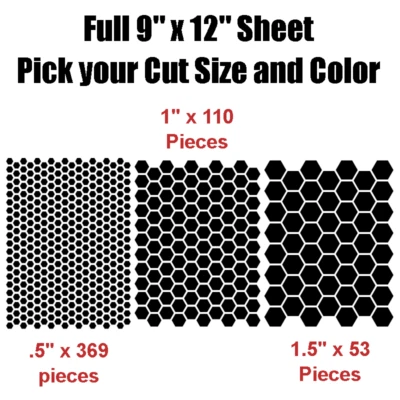 Honeycomb Vinyl Decals Bee Honey Home Accent Geometric Die Cut Sticker Foto 1 de 4