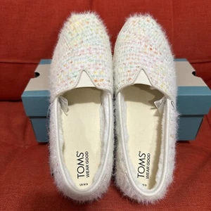 TOMS ALPARGATA CUPSOLES NATUR CHENILLE PULLOVER STRICK/KUNSTFELL GRÖSSE 9 - Bild 1 von 9