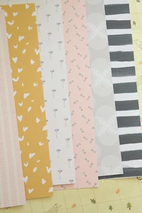 Spring Review Card Stock 250gsm pastel floral patterns craft journaling cards - Picture 1 of 8