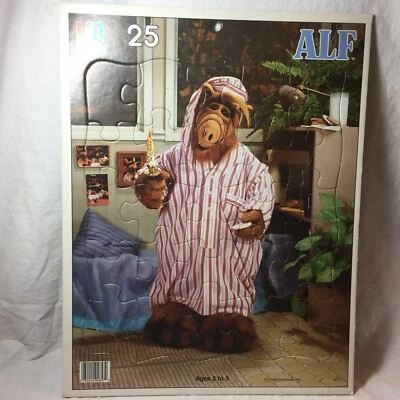 Milton Bradley Vintage 1987  ALF 25 Pc Puzzle Bed Time ALF Milton Bradley - Image 1 of 4