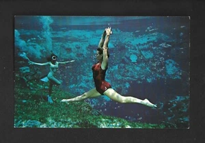 CARTOLINA: SIRENA CHE FA LE DIVISIONI SOTT'ACQUA A WEEKI WACHEE SPRING, FLORIDA - Foto 1 di 2