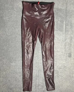Leggings SPANX Imitación Cuero Marrón Talla Mediana Elastizados Tiro Alto Modelado - Imagen 1 de 6