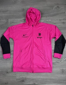 Chelsea Player Issue Conference League Final Nike Pink Travel Hoodie Large - Picture 1 of 13