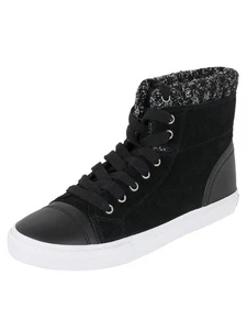 Isaac Mizrahi Live Damen M-Lily High-Top Sneaker Schuh, schwarz Multi Wildleder, US 8 - Bild 1 von 3