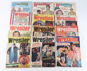 Vtg 1972 Lot Of 12 Victory Sports Revenue Inside Wrestling Magazines - Picture 1 of 13