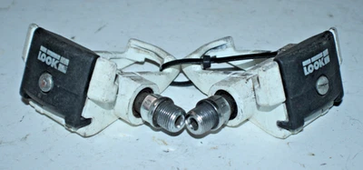 Pedales de bicicleta Look sin clip blancos Bikepacking carreras carretera triatlón tri cercanías ~ Foto 1 de 4