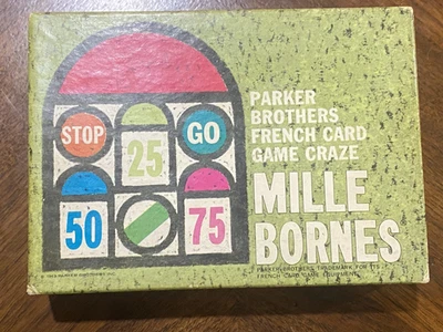 复古 Parker Bros. MILLE BORNE 游戏 1964 完整 - 优秀组件! — 第 1/4 张图片