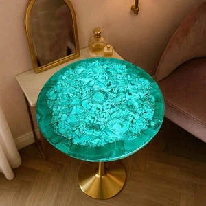 Malachite Coffee Table | Gemstone Inlay Table | Luxury Malachite Furniture Slabs - Picture 1 of 8