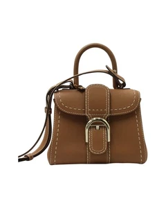 Delvaux Mini Brillant Handbag in Brown Calf Leather - Picture 1 of 10