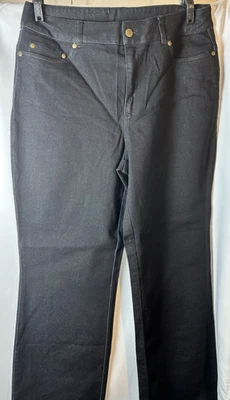 Женские черные джинсы With Control Bootcut размер 14 новые без ценников A216310 - Изображение 1 из 4