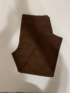 Pantalones de mezclilla Talbots nuevos con etiquetas talla 22WP marrón liso ajustados al tobillo tiro alto con entrepierna de 26,5" - Imagen 1 de 5