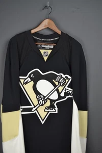 Camiseta deportiva vintage de los Pittsburgh Penguins Reebok hecha en Canadá 52 CCM rara - Imagen 1 de 17