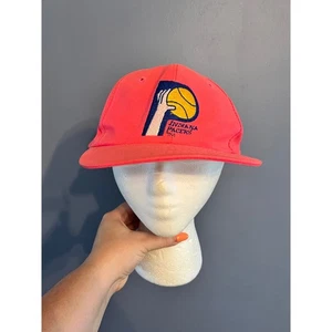 Vintage 90s NBA Indiana Pacers Neon Pink SnapBack Hat Twins Enterprise Logo - Bild 1 von 16